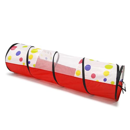 180 cm Spieltunnel für Kinder, Vielseitiger Krabbeltunnel, Fantasievoller Spieltunnel für Kinder ab 1 2 3 Jahr, für Jungen Mädchen Haustiere Spielen Drinnen Draußen Garten Spiel (B) von SYWLKJ