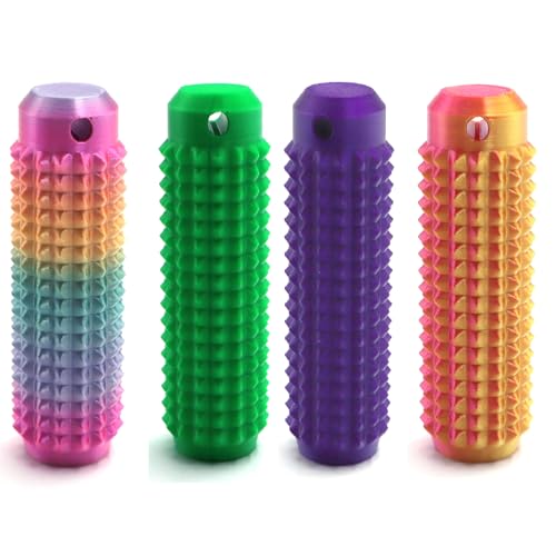 4PCS Sensorik Spielzeug Für Erwachsene, Pain Fidget Spiky Grippie Stim Schlüsselanhänger, Pocket Mini Fidget Toy, Pain stim Fidget, für Stressabbau, Fokus, Angstlinderung (B,7CM*2.7CM*2.7CM) von SYWLKJ