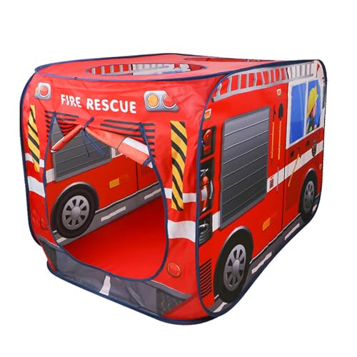 Pop Up Spielzelt Schulbus, Kinderzelt Spielzeug Faltbares Kinderspielhaus Zelt, Spielzelt für drinnen, Kinderspielzelt und Aufrollbarer Tür für Jungen und Mädchen (Red) von SYWLKJ