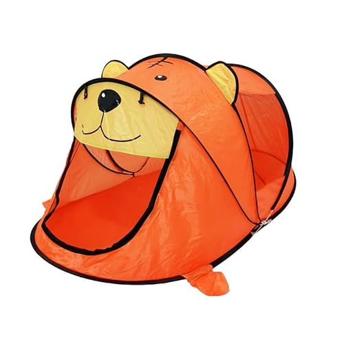 Spielzelt Kinder, Pop Up Zelt Zelt, Kinderzelt Für Drinnen, Faltbares Tipi für Kinder, für Mädchen Prinzessin Innen und Außen Spielzeug (Orange) von SYWLKJ