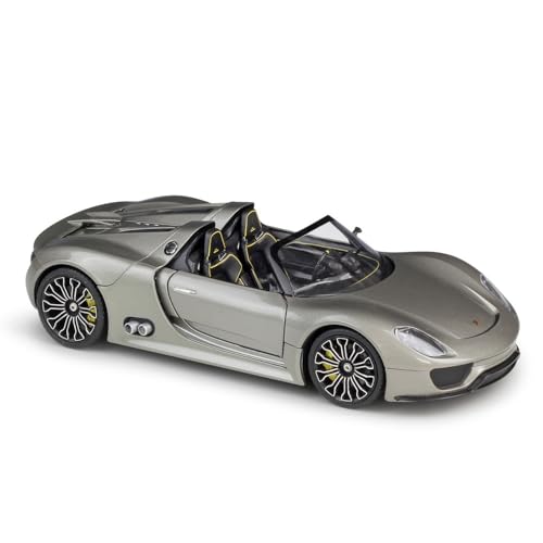 Auto Modell 1:24 ForScale Druckgussmetall Porsche 918 Concept 911GT3 RS Cayenne Turbo Legierung Automodell Ornament-Kollektion Jungen Mädchen Geschen(Grau) von SYYANFEI
