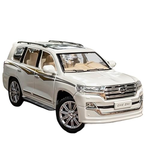 Auto Modell 1:24 Für Toyota Elfa-Automodell Aus Druckgussmetall Sammlerstück Legierung Ornament Geschäftsauto Licht Und Sound Spielzeugauto Jungen Mädchen Geschen(White) von SYYANFEI
