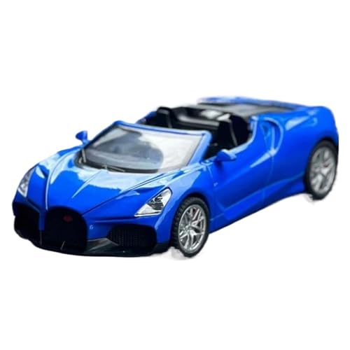 Casting Car Modell Druckguss 1:32 Für Bugatti Mistral W16 Sportwagenmodell Aus Legierung Rennwagenmodell Aus Metall Simulation Sound Und Licht Fan-Sammlung Display Spielzeug Geschenk Spielzeugauto(Bla von SYYANFEI