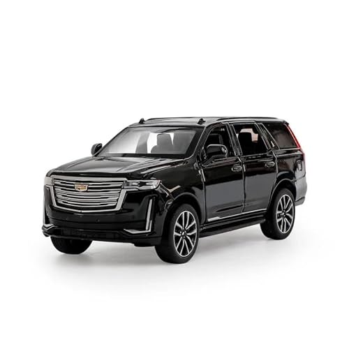 Casting Car Modell Maßstabgetreue Nachbildung 1:32 Für Cadillac Escalade Geländewagen Druckguss-Metalllegierung Modellauto Sound Light Pull Back Collection Toy Gifforts Spielzeugauto(Schwarz) von SYYANFEI
