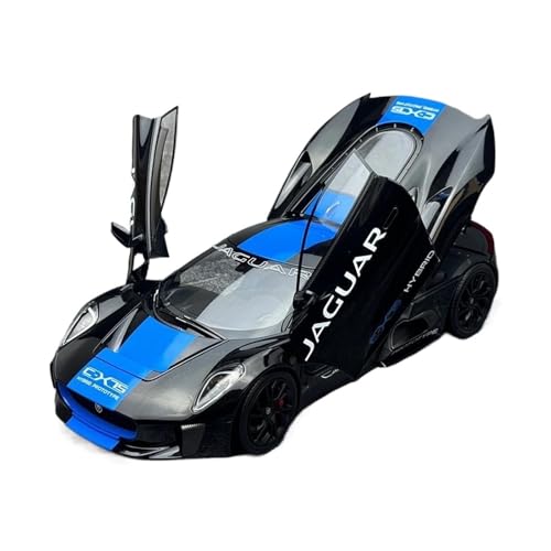 Guss Auto Modell Maßstab 1/18 Für Jaguar C-X75 2015 CX75 Mattschwarzes Fast Echtes Sportmetall-Automodell Fahrzeuge spielzeugauto von SYYANFEI