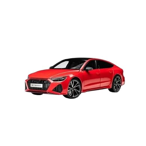 Guss Auto Modell Maßstab 1:18 Für Audi RS7 C8 2021 SportbackStatic Metal-Sammlung Für Enthusiasten Fahrzeuge spielzeugauto(Rot) von SYYANFEI