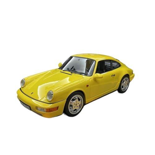 Miniatur Motorfahrzeug-Modelle 1:18Porsche 911 Carrera 4 Metall Antik Klassische Modell Autos Sammlung Display Geschenke Spielzeugauto(Yellow) von SYYANFEI