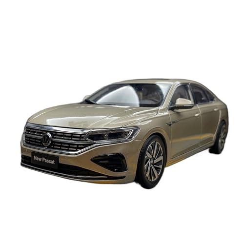Miniatur Motorfahrzeug-Modelle 18 Für Volkswagen New Passat 2022 Metall Fahrzeug Dekoration Geschenk Sammlung Display Spielzeugauto(Beige) von SYYANFEI