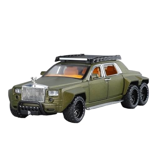 Miniatur Motorfahrzeug-Modelle Replik 1:32 Rolls Royce Phantom 6X6 Modifizierte Legierung Druckguss Metall Modell Auto Sound & Licht Erwachsene Jungen Mädchen Ideen Geschenk Spielzeugauto(Grün) von SYYANFEI