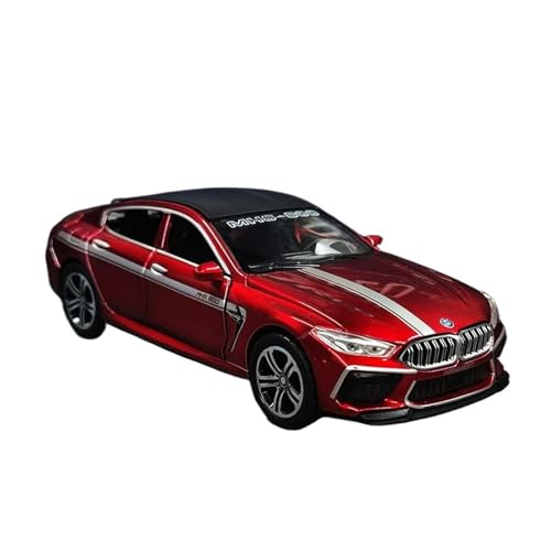 Miniaturen 1:32 Für BMW M8 Simulation Limousine 8er-Serie Kombiniertes Metallautomodell Sportwagen Sechs Offene Türen Spielzeugauto Spielfahrzeuge(Rot) von SYYANFEI