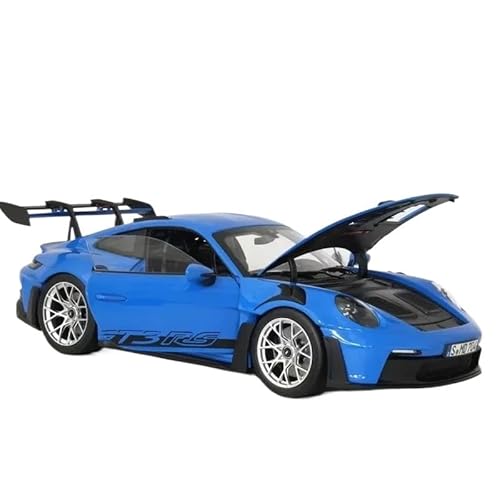 Modellauto 1:18 Für Porsche 911 992 GT3 RS NOREV 2022 Legierung Presswelle, Miniaturmodell Sammlerspielzeug Für Erwachsene Enthusiasten Spielzeugauto(Blue 1) von SYYANFEI
