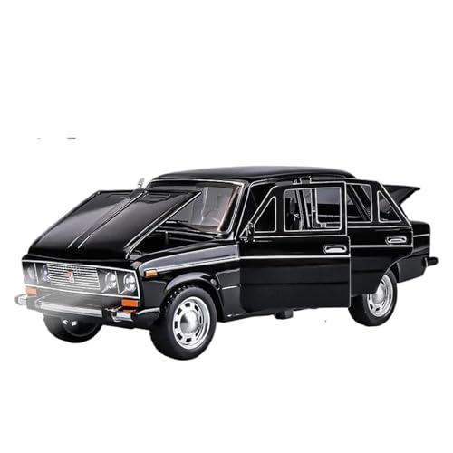 SYYANFEI Auto Modell 1/24 Für Lada 2105 Limousine Legierung Auto Oldtimer Modell Sound Und Licht Sammlung Enthusiasten Sammlung Jungen Jungen Mädchen Geschen(Schwarz) von SYYANFEI