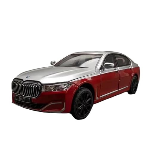 SYYANFEI Auto Modell 1/24 Für Serie 760 LI Legierung Auto Modell Sound Und Licht Sammlung Automotive Enthusiasten Memorial Boys Jungen Mädchen Geschen(Rot) von SYYANFEI
