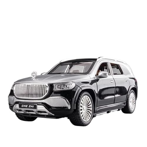SYYANFEI Auto Modell 1:24 Mercedes Maybach GLS600 Legierung Druckguss Automodell Simulation Sound Und Licht Sammlung Jungen Jungen Mädchen Geschen(Gray) von SYYANFEI