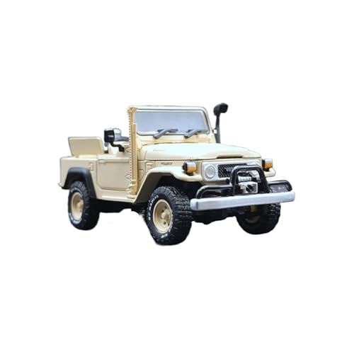 SYYANFEI Auto Modell 1:64 Für Land Cruiser FJ 40Alloy Automodell Cabrio Offroad Hobbyist Sammlung Displayor Jungen Mädchen Geschen(Yellow) von SYYANFEI