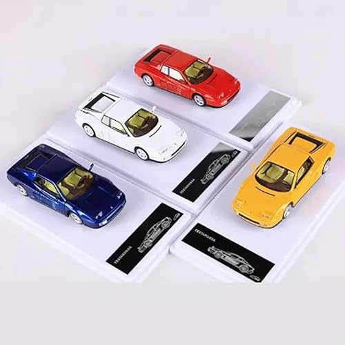 SYYANFEI Auto Modell Druckguss 1:64 Für Maßstab Testarossa Legierung Automodell Erwachsene Kinder Sammlerstücke Statische Ornamente Display Jungen Mädchen Geschen(Yellow) von SYYANFEI
