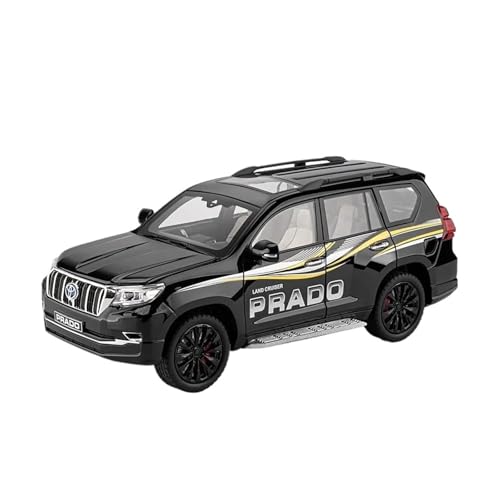 SYYANFEI Casting Car Modell 1/18 Toyota Prado Land Cruiser SUV 4X4 Und Geländewagen-Simulation Sound Light Spielzeugauto(Chrom) von SYYANFEI