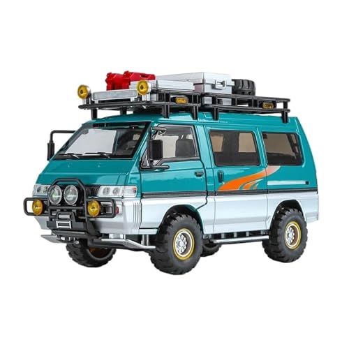 SYYANFEI Casting Car Modell 1/24 Für Mitsubishi Delica Legierung Geländewagen Legierung Miniatur Voiture Modell Sound Pull Back Hobby Spielzeug Geschenke Spielzeugauto(Grün) von SYYANFEI