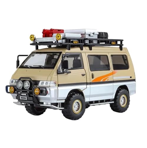 SYYANFEI Casting Car Modell 1/24 Für Mitsubishi Delica Legierung Geländewagen Legierung Miniatur Voiture Modell Sound Pull Back Hobby Spielzeug Geschenke Spielzeugauto(Silber) von SYYANFEI