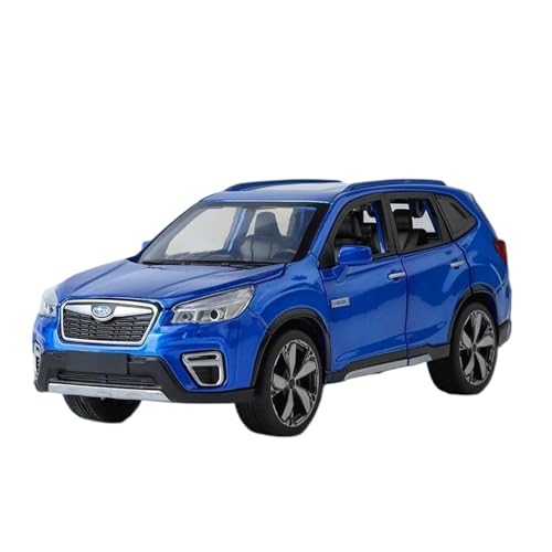 SYYANFEI Casting Car Modell 1/30 Für Subaru Forester SUV Druckguss Metall Spielzeug Fahrzeuge Modell Sanfte Beleuchtung Simulierten Soundeffekt Spielzeugauto(Blau) von SYYANFEI
