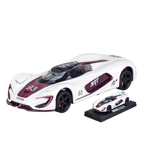 SYYANFEI Casting Car Modell 1/32 Für Tomahawk SRT Legierung Supercar Modell Spielzeug Fahrzeuge Hobby Sammeln Geschenke Spielzeugauto(White) von SYYANFEI
