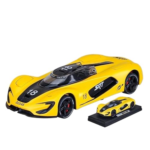 SYYANFEI Casting Car Modell 1/32 Für Tomahawk SRT Legierung Supercar Modell Spielzeug Fahrzeuge Hobby Sammeln Geschenke Spielzeugauto(Yellow) von SYYANFEI