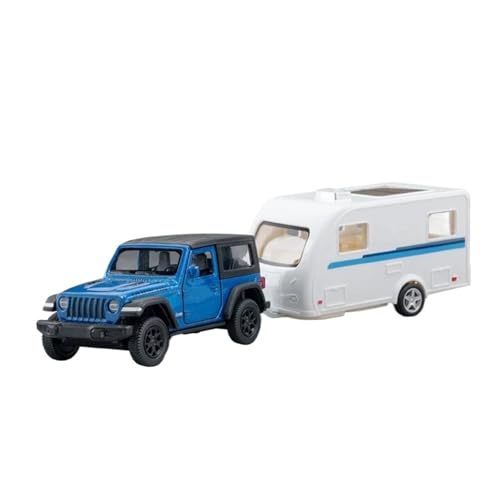 SYYANFEI Casting Car Modell 1/36 Für Maßstab F150 RV Anhänger Spielzeug Legierung Druckguss Truck Modell Set Authentische Details Endlose Spielerische Abenteuer Spielzeugauto(Blau) von SYYANFEI
