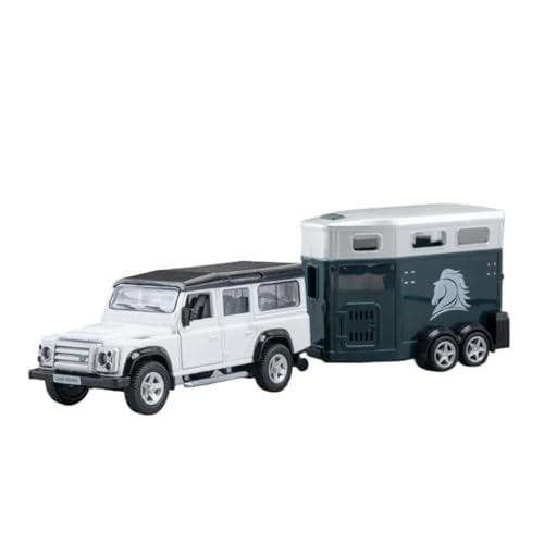 SYYANFEI Casting Car Modell 1/36 Für Maßstab F150 RV Anhänger Spielzeug Legierung Druckguss Truck Modell Set Authentische Details Endlose Spielerische Abenteuer Spielzeugauto(White) von SYYANFEI