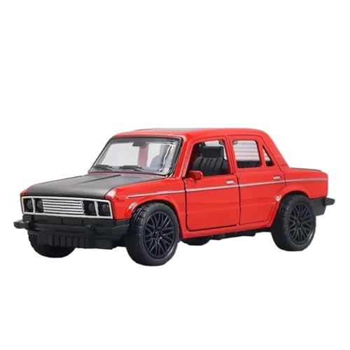 SYYANFEI Casting Car Modell 1/36 Für Simulation Lada Pull Back Spielzeugauto Legierung Druckguss Fahrzeuge Junge Geschenke Spielzeugauto(Rot) von SYYANFEI
