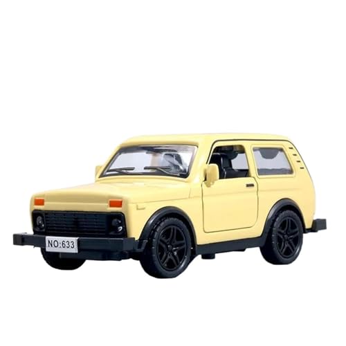 SYYANFEI Casting Car Modell 1/36 Für Simulation Lada Pull Back Spielzeugauto Legierung Druckguss Fahrzeuge Junge Geschenke Spielzeugauto(Yellow) von SYYANFEI
