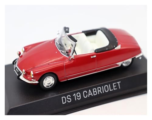 SYYANFEI Casting Car Modell 1/43 Für Citroen DS 19 Cabriolet 1965 Metall Antike Klassische Modell Autos Statische Display Festliche Geschenk Sammlung Spielzeugauto(Rot) von SYYANFEI