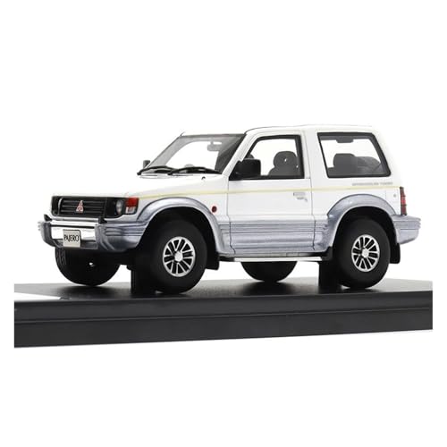 SYYANFEI Casting Car Modell 1/43 Für Pajero METALTOP BREITE XR-II (1991) Harz Modell Spielzeug Auto (mit Basis) Statische Dekoration Serie Spielzeugauto(White) von SYYANFEI