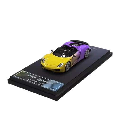 SYYANFEI Casting Car Modell 1/64 Für Spyder 918 Cabrio Sport Legierung Sammlung Spielzeug Fahrzeug Modell Sammlung Oder Desktop Display Geschenk Spielzeugauto(Yellow) von SYYANFEI