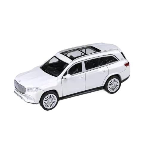 SYYANFEI Casting Car Modell 1/64 für Maybach GLS 600 SUV Offroad-Spielzeugauto-Enthusiasten-Erinnerungsstücke-Sammlung Spielzeugauto(White) von SYYANFEI