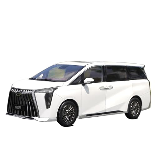 SYYANFEI Casting Car Modell 1: 18 Für GAC Trumpchi M8 Grandmaster Edition Rumpchi GM8 Business Fahrzeug Metall Modell Auto Display Geschenke Spielzeugauto(White) von SYYANFEI