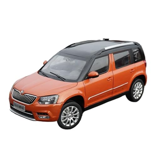 SYYANFEI Casting Car Modell 1: 18 Für Volkswagen Skoda Yeti Off-Road Spielzeug Auto Statische Metall Fahrzeug Dekoration Geschenk Sammlung Display Spielzeugauto(Orange) von SYYANFEI