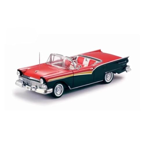 SYYANFEI Casting Car Modell 1:18 Für Fairlane1957 Legierung Faltbare Top Retro Diecast Modus Auto Fertig Sammler Statische Ornament Geschenk Spielzeugauto(Rot) von SYYANFEI