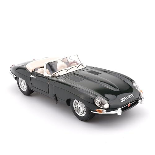 SYYANFEI Casting Car Modell 1:18 Für Jaguar E-Type Coupé Statisch Fertiges Klassisches Muscle-Car-Modell Aus Legierung Spielzeugauto(Schwarz) von SYYANFEI