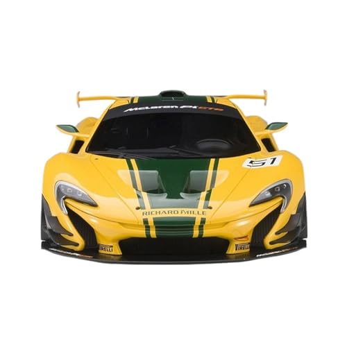 SYYANFEI Casting Car Modell 1:18 Für McLaren P1 GTRS Racing Sports Metallmodellauto Fan Collection Souvenir Home Statische Dekoration Spielzeugauto(Yellow) von SYYANFEI
