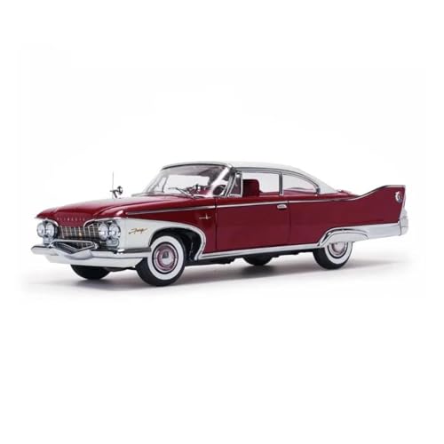 SYYANFEI Casting Car Modell 1:18 Für Platin Plymouth Hard Top1960 Lloy Klassische Diecast Modus Auto Fahrzeug Fans Sammlung Display Spielzeugauto(Rot) von SYYANFEI