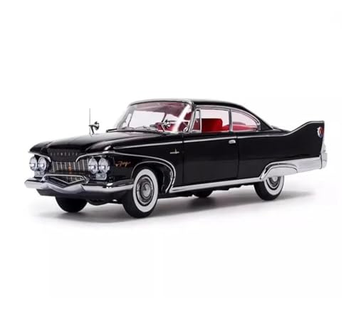 SYYANFEI Casting Car Modell 1:18 Für Platin Plymouth Hard Top1960 Lloy Klassische Diecast Modus Auto Fahrzeug Fans Sammlung Display Spielzeugauto(Schwarz) von SYYANFEI