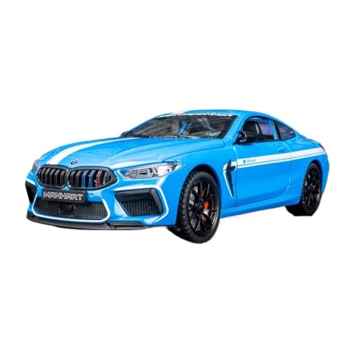 SYYANFEI Casting Car Modell 1:24 Für BMW M8 Grau Kreative Ornamente Legierung Modellauto Hobby Spiel Sammlung Spielzeugauto(Blau) von SYYANFEI