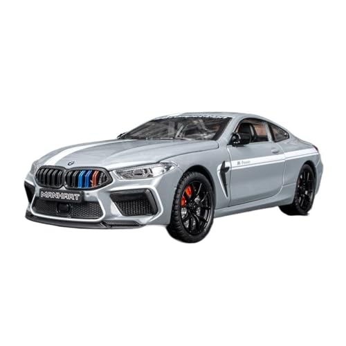 SYYANFEI Casting Car Modell 1:24 Für BMW M8 Grau Kreative Ornamente Legierung Modellauto Hobby Spiel Sammlung Spielzeugauto(Gray) von SYYANFEI