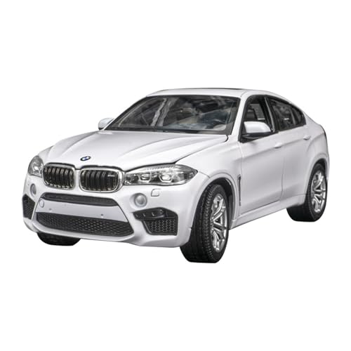 SYYANFEI Casting Car Modell 1:24 Für BMW X6M Weiß Schwarz Geländewagen Hobby Spiel Statisch Fertig Legierung Modell Auto Sammlung Ornamente Spielzeugauto(White) von SYYANFEI