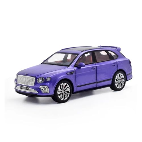 SYYANFEI Casting Car Modell 1:24 Für Bentayga SUV Legierung Luxy Automodell Diecast Metall Spielzeugfahrzeuge Hobby Collection Spielzeugauto(Purple) von SYYANFEI