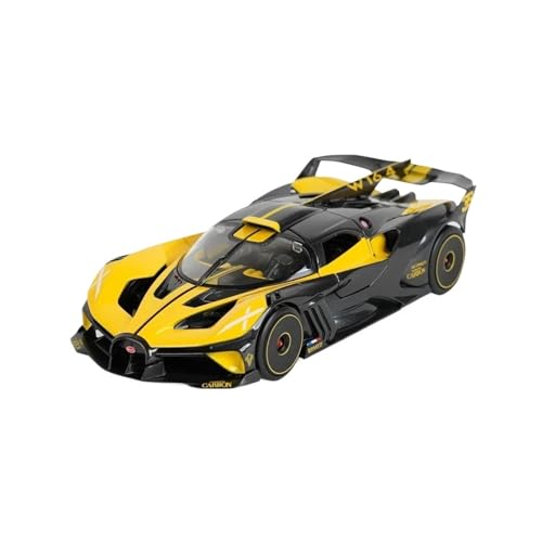 SYYANFEI Casting Car Modell 1:24 Für Bugatti Bolide Sportwagen Statische Druckgussfahrzeuge Spielzeug Für Jungen Erwachsene Sammlung Display Spielzeugauto(Yellow) von SYYANFEI