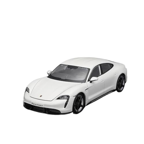 SYYANFEI Casting Car Modell 1:24 Für Porsche Taycan Turbo S Rennwagen Spielzeug Sammlung Erwachsene Jungen Memorial Geschenke Spielzeugauto(White) von SYYANFEI
