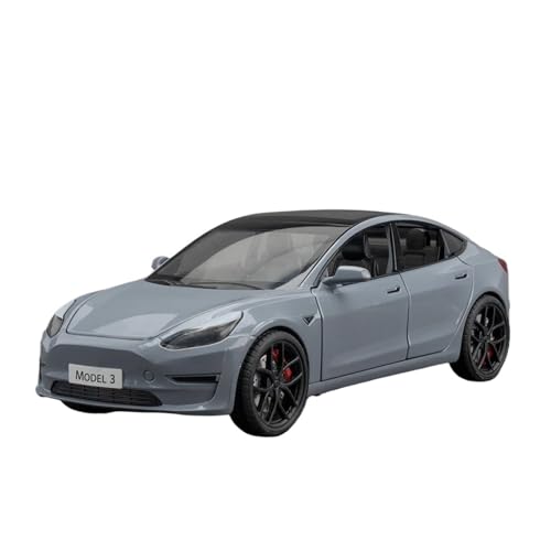 SYYANFEI Casting Car Modell 1:24 Für Roadster Modell 3 Legierung Druckguss Metall Spielzeug Fahrzeuge Modell Sound Und Licht Sammlerstücke Urlaub Geschenke Spielzeugauto(Gray) von SYYANFEI