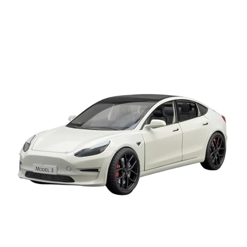 SYYANFEI Casting Car Modell 1:24 Für Roadster Modell 3 Legierung Druckguss Metall Spielzeug Fahrzeuge Modell Sound Und Licht Sammlerstücke Urlaub Geschenke Spielzeugauto(White) von SYYANFEI