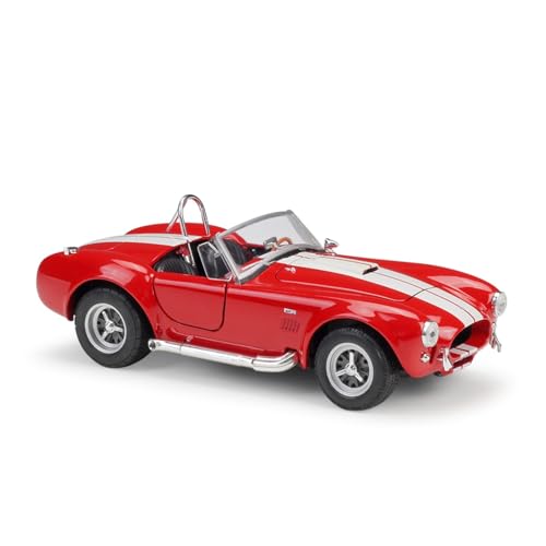 SYYANFEI Casting Car Modell 1:24 Für Shelby 1965 Cobra 427 SC Fertig Miniatur Druckguss Metall Auto Erwachsene Gedenk Sammler Geschenke Spielzeugauto(Rot) von SYYANFEI